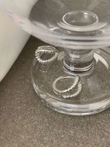Orecchini a Cerchio Cavi Torsione in Argento Sterling 925 Stile Coreano Minimalista Geometrico a Goccia d'Acqua Gioielli Donna