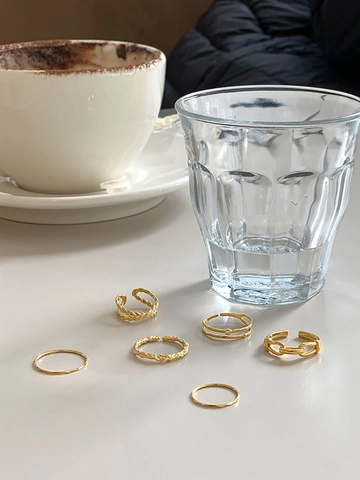Minimalistischer 925 Sterlingsilber Hohlkette Offener Ring Verstellbarer Geometrischer U-Förmiger Gliederstab Ring Modeschmuck Für Damen
