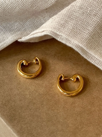 Orecchini a Cerchio Piccoli Minimalisti in Argento Sterling 925 con Forma a Onda Irregolare per Donna Gioielli Eleganti Stile Coreano