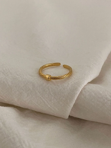 925 Sterlingsilber Verstellbarer Offener Ring Für Damen Minimalistisches Design Künstliche Perle Gedrehtes Steppmuster Ring Schmuck