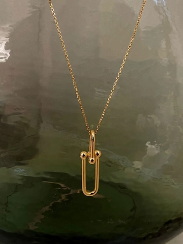 Minimalistische 925 Sterlingsilber U-förmige Ineinandergreifende Halskette Für Damen Geometrische Rundperle Schlüsselbeinkette Schmuck Geschenk