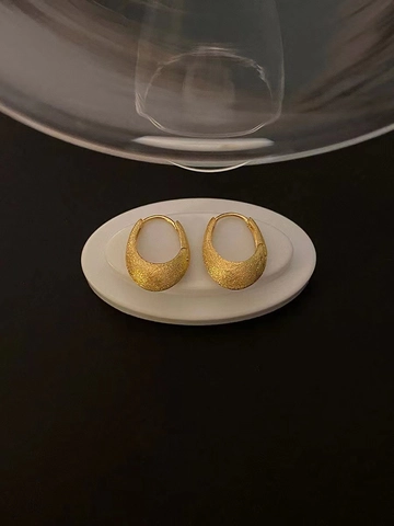 Franse Retro 925 Sterling Zilveren Hoop Oorbellen Voor Vrouwen Minimalistisch Mat Geborsteld Waterdruppel U-Vorm Goud Zilver