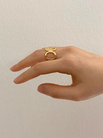 925 Sterlingsilber Unregelmäßiger Geometrischer Offener Ring Für Damen High Sense Modern Minimalistisch Gold Silber Verstellbar