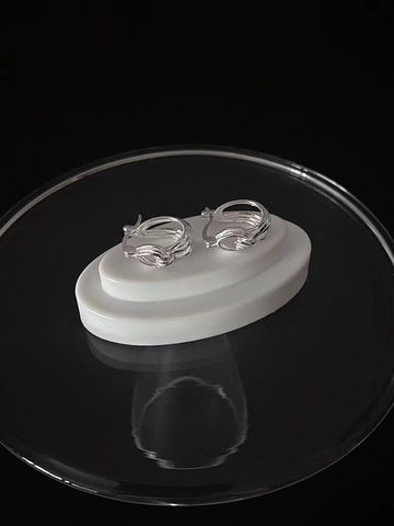 Orecchini a Cerchio Cavi Multistrato in Argento Sterling S925 Orecchini a Linea Geometrica Minimalista da Donna Gioielli