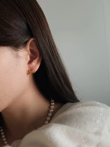 Pendientes de Botón de Corazón Irregular de Plata de Ley 925 Con Incrustaciones de Strass Brillante Estilo Ins Minimalista Joyería para Mujer