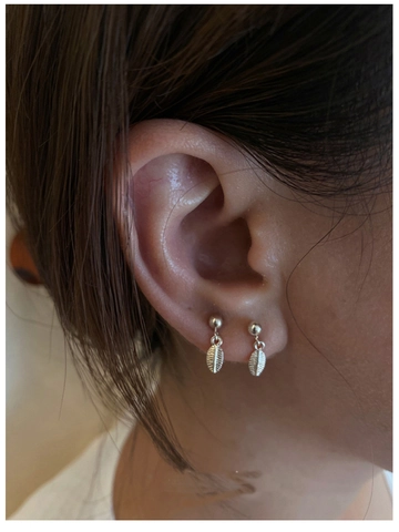 Minimalist 925 Sterling Silver Leaf Stud Earrings For Women Simple Korean Nature Style Silver Leaf Piercing Jewelry Gift