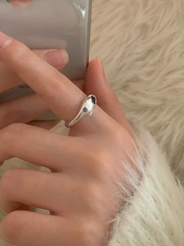 925 Sterlingsilber Offener Verstellbarer Ring Mit Strass Inlaid Minimalistischer Geometrischer Schmuck Fingerring Damen