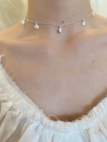 Collier Choker Pendentif Coquillage en Argent Sterling 925 Pour Femmes Chaîne de Clavicule Style Ins Minimaliste Bijoux de Vacances