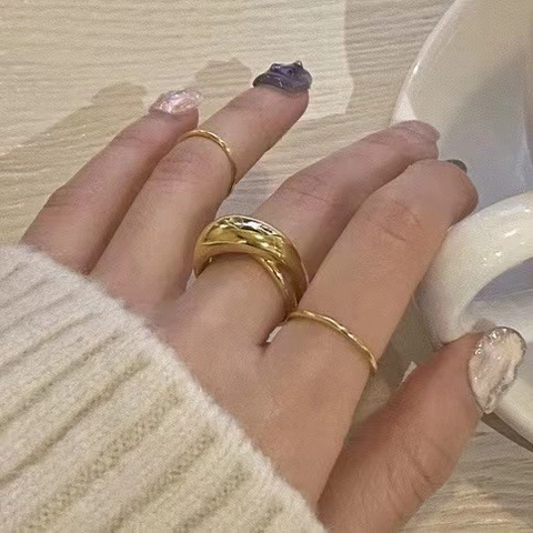Minimalist 925 Sterling Silver Open Ring For Women Elegant Geometric Curved Adjustable High Polish Band Finger Jewelry Gift