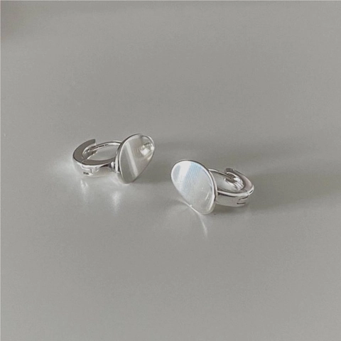 Pendientes de Botón Geométricos Lisos Minimalistas de Plata de Ley 925 para Mujer Estilo Coreano Pendientes Huggie Ovalados Irregulares Regalo Joyería de Moda