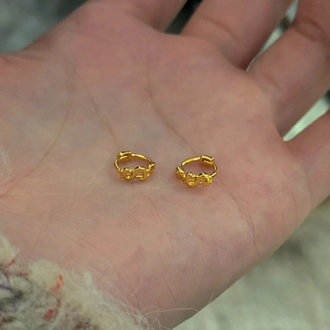 Pendientes de Aro Huggie Mini de Plata de Ley 925 Para Mujer Letra Minimalista S D Símbolo Hebilla de Oreja Pequeña Oro Plata