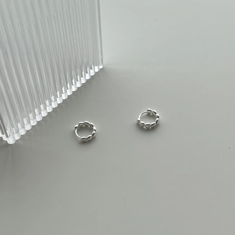 Orecchini a Cerchio a Cuore in Argento Sterling 925 per Donna Minimalista Geometrico Placcato Oro Argento Elegante Gioielli