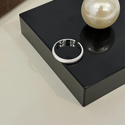 S925 Sterling Zilver Getextureerde Open Ring Voor Dames Minimalistisch Verstelbaar Geweven Ontwerp Mode Verguld Verzilverd Sieraden