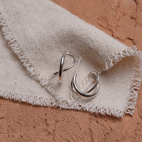 Orecchini a Bottone Geometrici a Torsione in Argento Sterling 925 Minimalisti per Donna Stile Coreano Placcati in Oro Argento Gioielli di Moda Eleganti