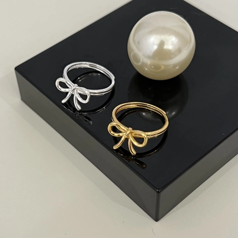 Minimalistisch 925 Sterlingsilber Schleife Ring Für Damen Elegant Verstellbare Öffnung Gold Silber Schmuck Band Ring