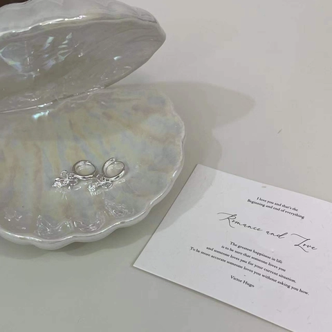 925 Sterlingsilber Schleife Creolen Elegante Strass Band Hängeohrringe Für Damen Ins-Stil Mode Schmuck Geschenk
