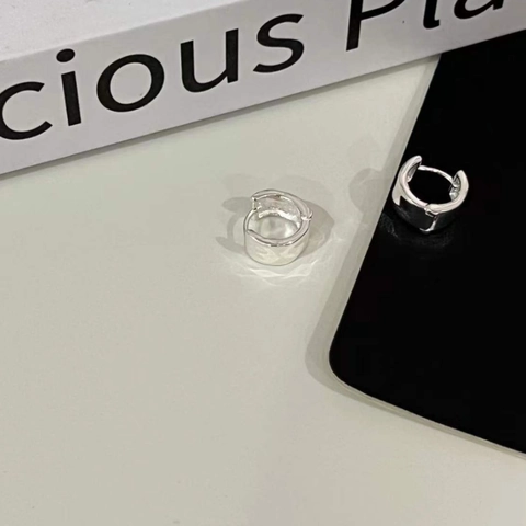 Orecchini a Cerchio in Argento Sterling 925 per Donna Orecchini Geometrici Minimalisti in Stile Coreano Gioielli di Moda Regalo
