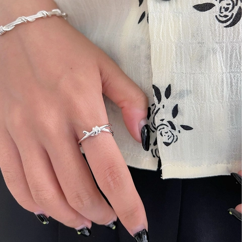 925 Sterlingsilber Knoten Ring Für Damen Unregelmäßiger Knoten Verstellbar Offener Ring Vintage Minimalist Schmuck Geschenk Gold Silber