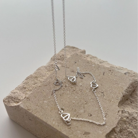 Minimalistische 925 Sterlingsilber Herz Anhänger Halskette Für Damen Elegante Verstellbare Schlüsselbeinkette Schmuck Geschenk