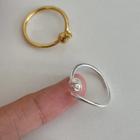 925 Sterling Silver Rose Flower Open Ring For Women Minimalist Korean Ins Style 3D Floral Adjustable Finger Ring Jewelry Gift