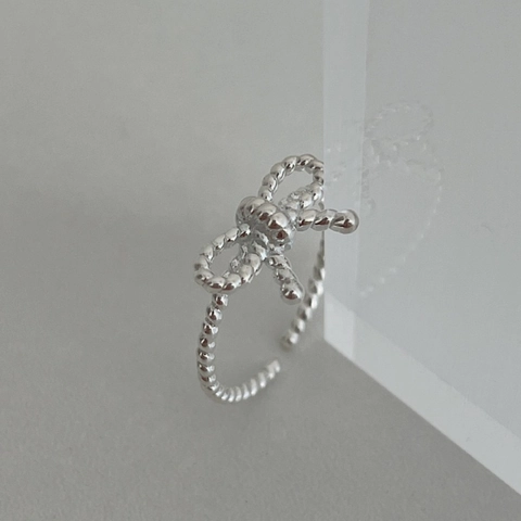 Anillo Abierto de Lazo Trenzado de Plata de Ley 925 para Mujer Anillo Ajustable Minimalista Joyería Delicada Regalo