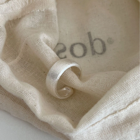 S925 Sterlingsilber Offener Ring Für Damen Gebürstet Matt Minimalistisch Verstellbar Schlichter Fingerring Hochwertiger Schmuck Geschenk