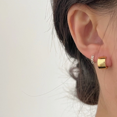 Orecchini a Cerchio in Argento Sterling 925 da Donna Minimalisti Geometrici con Strass e Stelle Intarsiate Oro Argento Gioielli