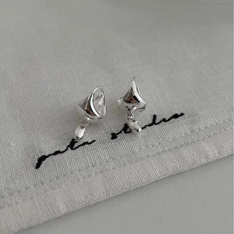 Minimalistische 925 Sterlingsilber Tränentropfen Ohrringe Für Damen Organisches Fließendes Design Hochglanzpolierter Schmuck Geschenk