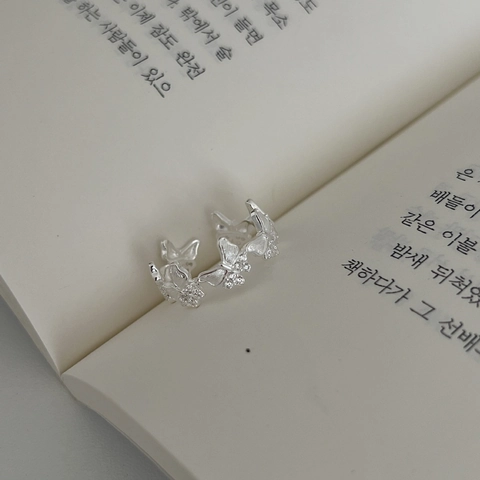 S925 Sterling Silver Butterfly Ring For Women Exquisite Micro Pave Rhinestone Open Adjustable Fashion Light Luxury Jewelry Finger Ring