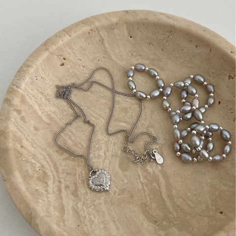 925 Sterlingsilber Herz Anhänger Halskette Für Damen Achtzackiger Stern Strass Pavee Eingelegt Minimalistischer Ins Stil Schlangenkette Schmuck