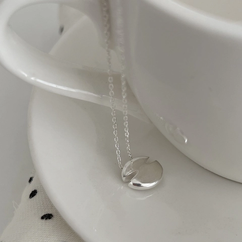 Minimalist 925 Sterling Silver Geometric Round Cutout Necklace For Women 18K Gold Plated Chic Clavicle Chain Jewelry Gift
