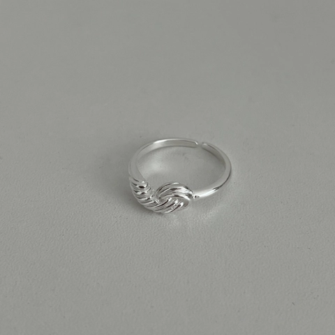 Bague Ouverte en Argent Sterling 925 Minimaliste Avec Design de Nœud de Vigne Entrelacé Bijoux de Main Réglables pour Femme