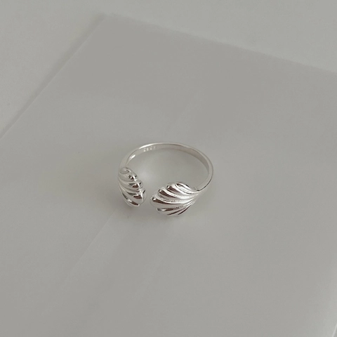 S925 Sterlingsilber Muschel Offener Ring Für Damen Koreanischer Stil Süß Niedlich Verstellbar Schulp Struktur Fingerring Modeschmuck