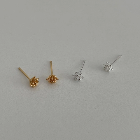 Minimalistische 925 Sterlingsilber Tannenzapfen Ohrstecker Für Damen Winzige Beeren Cluster Pflanze Design Ohrringe Schmuck