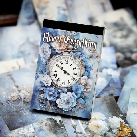 Vintage Aesthetic Flower Everything Series Scrapbooking Material Retro Decorative Journaling Stationery Paper Supplies