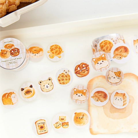 Afternoon Tea Time Series Cartoon Washi Tape Animal Dessert Decorative Paper Stickers For DIY Journal Scrapbooking Stationery
