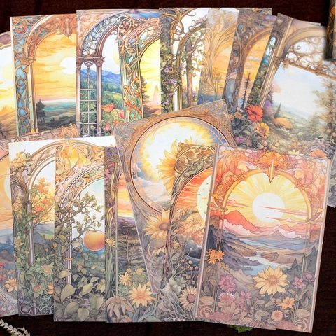 Outside The World Series Vintage Art Journaling Material Paper Set 30 Sheets Retro Decorative Scrapbooking Paper For DIY Craft