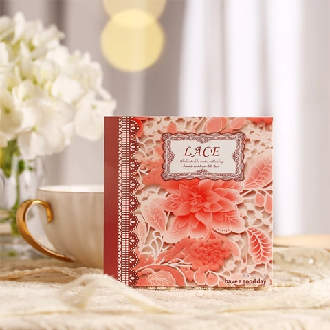 Libro de Material de Textura de Encaje Papel Decorativo Floral Vintage Para DIY Scrapbooking Journal Papel de Material de Estilo Nórdico