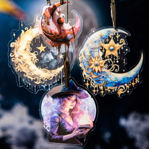 Adesivi PET Serie Moon Goddess Mistica Fase Lunare Personaggi Fantasy Adesivi Decorativi per Scrapbooking DIY Journaling