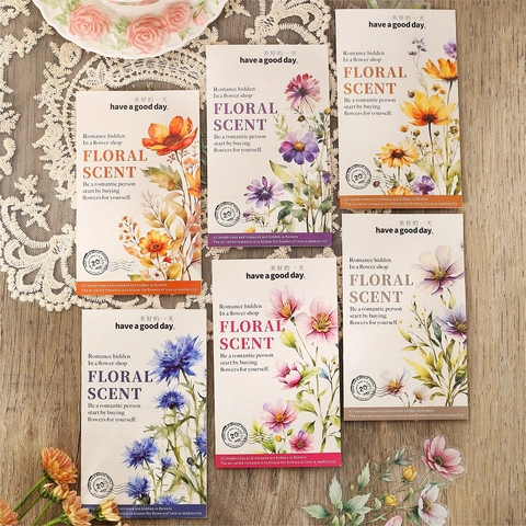 Aquarell Blumen PET Aufkleber Transparent Botanisch Dekorative Abziehbilder Für Scrapbooking DIY Journaling Retro Kunstbedarf