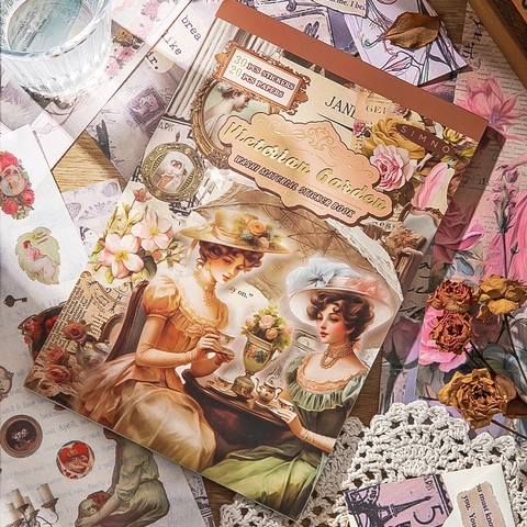 Vintage Victorian Garden Scrapbook Material Book Washi Stickers Background Paper For Journaling DIY Decorative Crafting
