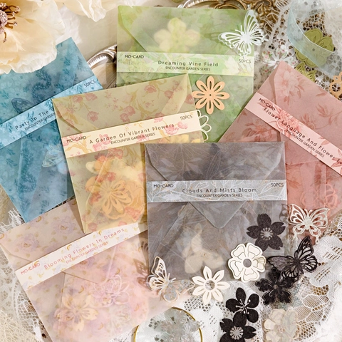 Papel de Material de Scrapbooking Hueco Vintage Flor Mariposa Papel Especial DIY Diario Papel Decorativo Para Cuenta de Mano Arte