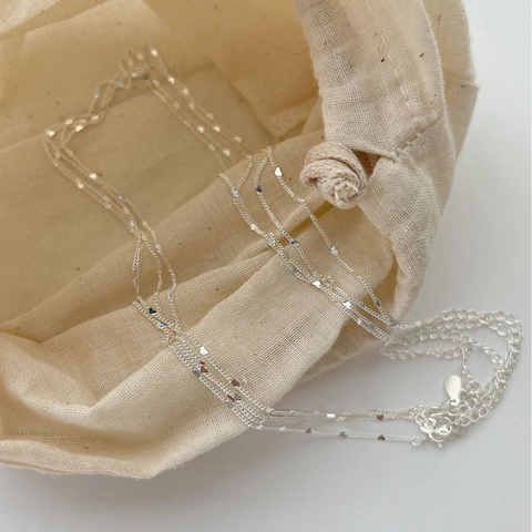 Collana con Ciondolo a Cuore in Argento Sterling 925 Minimalista Catena con Paillettes Delicata Stile Coreano Chic Gioielli Regolabili da Donna