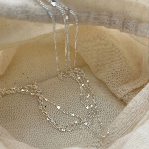 Collana con Ciondolo a Cuore in Argento Sterling 925 Minimalista Catena con Paillettes Delicata Stile Coreano Chic Gioielli Regolabili da Donna