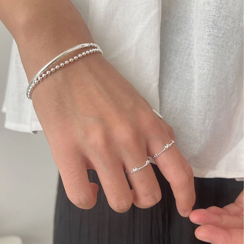 S925 Sterlingsilber Schleife Offener Ring Zierlicher Minimalistischer Süßes Band Stapelbarer Fingerring Mode Schmuck Damen Geschenk
