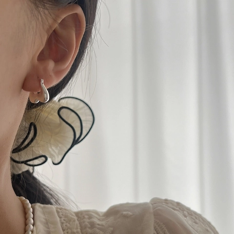 925 Sterling Silver Heart Hoop Earrings Minimalist Chunky Gold Silver Plated Elegant Jewelry For Women Daily Party Gift