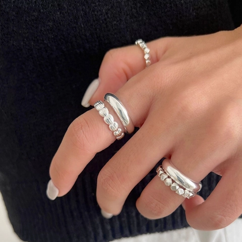 S925 Sterlingsilber Verstellbarer Offener Ring Für Damen Minimalistisch Herz Blatt Weizenmuster Gold Silber Plattiert Schmuck Geschenk
