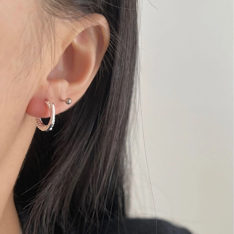 925 Sterling Silver Twist Rope Hoop Earrings For Women Minimalist Geometric Gold Silver Huggie Earrings Fashion Jewelry