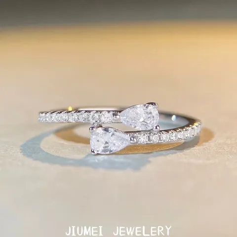925 Sterlingsilber Tropfen Ring Für Damen Eleganter Bypass Zirkonia Eingelegt Anspruchsvoller Einfacher Mode Finger Schmuck
