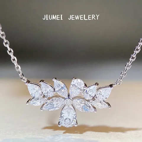 925 Sterlingsilber Weizenähren Halskette Für Damen Luxus Zirkonia Anhänger Elegante Schlüsselbeinkette Täglich Party Schmuck